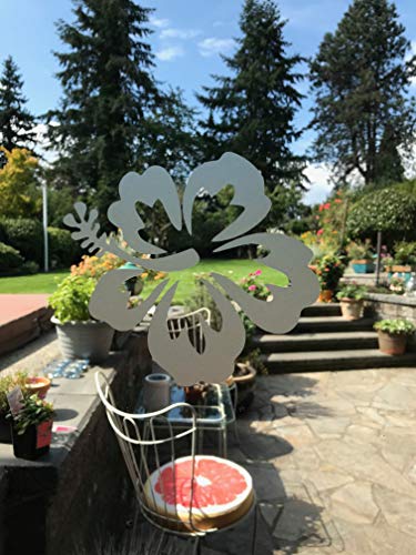 Hawaiian Hibiscus Glass Door Indicator Decals Glass Safety Stickers - 3 per Package - Keep Children Safe - Alert Birds, Dogs, Kids - Warn, Protect, Window Safety (Frosted Glass)