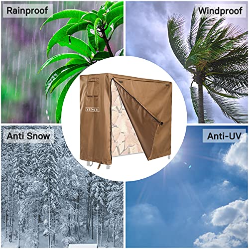 4ft Firewood Rack Cover, Outdoor Log Rack Covers, 600D Waterproof Cover