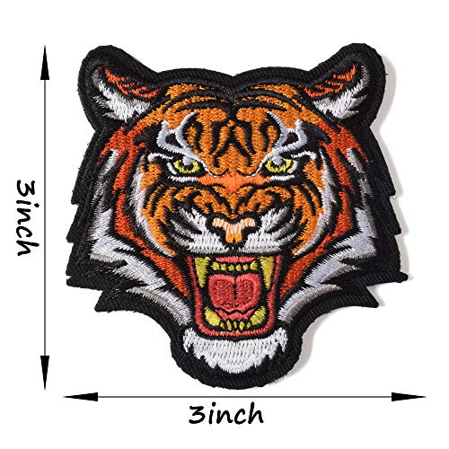 SHELCUP Tiger Embroidered Applique Patch - The Roaring Bengal Striped Striped Souvenir