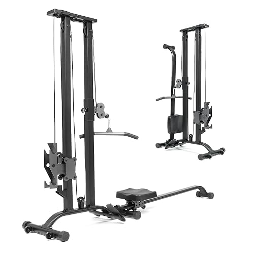 TOUSAINS Cable Machine Home Gym CR63, 330 Lbs Plates Loaded Cable ...