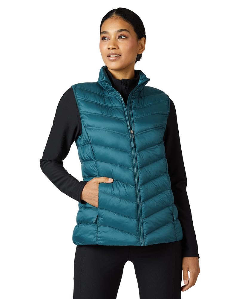 Photo 1 of **MINOR DAMAGE**
A32 Degrees Heat Women’s Lightweight Packable Vest – Quilted Travel Vest for Cold Weather, Dried Basil, X-Small