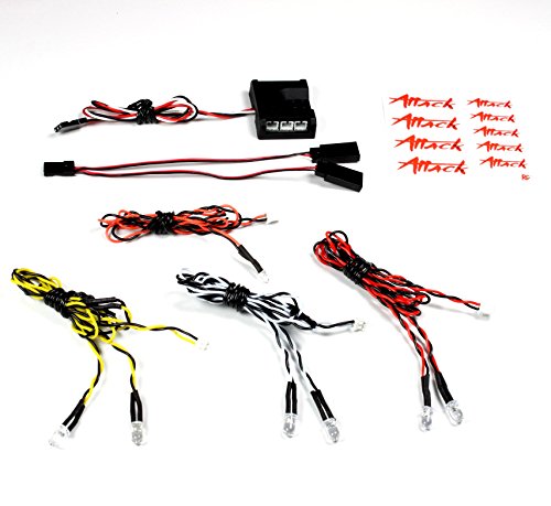 Genuine MyTrickRC - Attack After-Burner 701- Scale Lighting System with Backfire for RC Vehicles, Backfire Flash Pattern Triggered by Throttle Action, 7 LED Kit