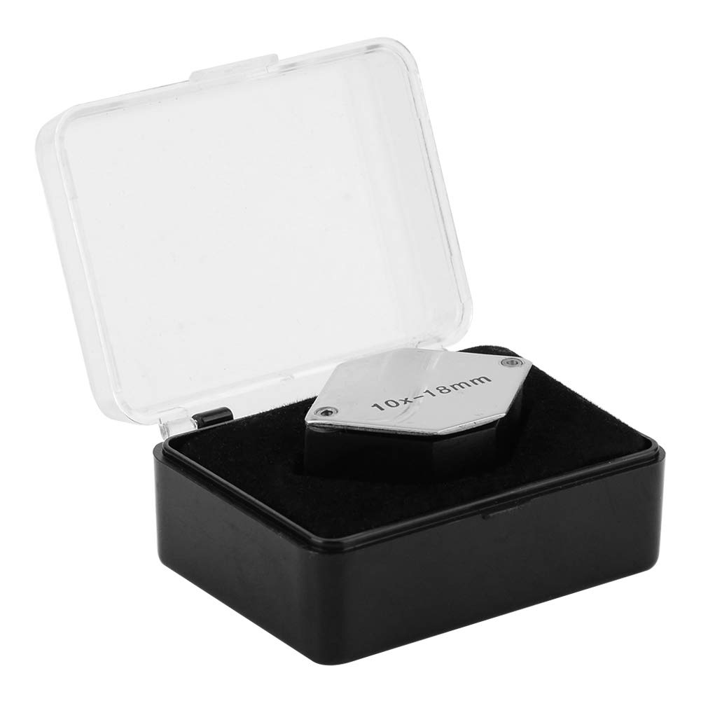 10x Hexagon Loupe Jewelry Optical Magnifier Glasses Magnifying Lens Checking Tool Hexagon Jewelry Magnifier