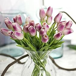 AHXHWKA Real-Touch Artificial Tulip Flowers