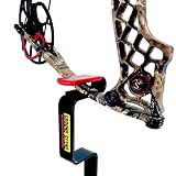 My Ground Buddy - Ground Blind Bow Holder | Hunting Blind Bow Holder | Solid Steel Compound Bow Stand | Target Shooting (Black/Red, Original)