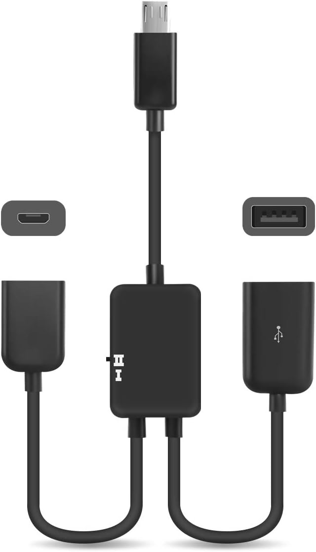 2 en 1 Mirco USB a USB OTG, LANMU Micro USB HUB Adaptador para