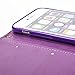 Iphone 7 Plus Wallet Case, 3D Bling Jelly Rhinestone PU Leather Wallet Flip Protective Skin Case with Magnetic Bling Button Card Slot Function for Apple Iphone 7 Plus 5.5 Inch (Purple)