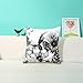 Yoler Pillow Case Decorative Skull Art Outdoor Sofa Cushion Satin Bright Colorful Painting Pillowcases