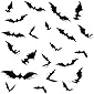 Halloween 3D Bats Decoration, 80 PCS 4 Sizes Realistic PVC Scary Bats Window Decal Wall Stickers for DIY Home Bathroom…