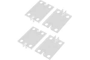 SOURCING MAP uxcell 4 Pcs 59 x 45 x 10.8mm Clear Plastic Cover for SSR Solid Relay