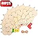 TONAK Unfinished Wood Pieces Wooden Ornaments Christmas Crafts Supplies for Kids Predrilled Blank Hearts Tree Round Wood Slices to Paint DIY Christmas Hanging Decoration 40pcs 3