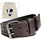 Leatherow 2" Wide Leather Tool Belt for Men, Adjustable Oil-Tanned Heavy Duty Belt for Workers, Durable Leather Utility Belt