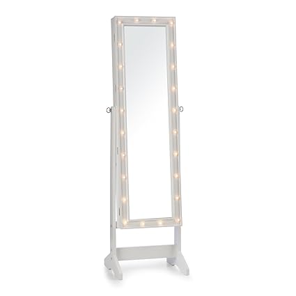 Oneconcept Smilla Jewellery Cabinet Jewellery Mirror 24 X Led