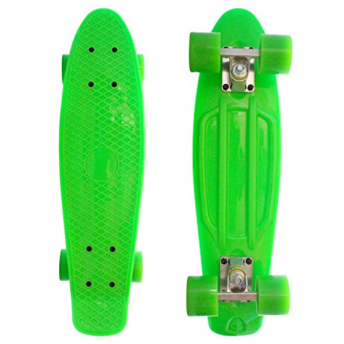 Yellow Jacket Classic Plastic Mini Cruiser Skateboard, Compl