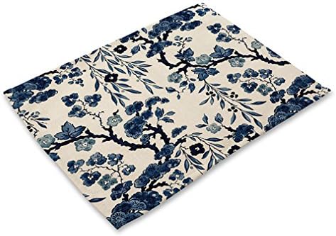 ELLSON Table Placemats For Table Set Cotton Linen Home Kitchen Pad Coffee Tea Place Mats D