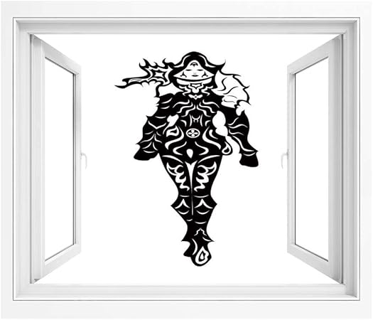Amazon ビデオゲーム 絵画風 Pvc壁紙ポスター 100x70 Cm イラストの黒と白の未来的なフィクションバトルファンタジーヒーローズアート 風景ウォールステッカーマルチ ウォールステッカー オンライン通販