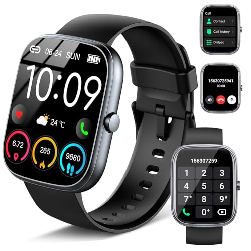 Motast Reloj Inteligente Hombre,1.91" HD Smartwatch con Llamadas, 110+Modos Deportivo Smart Watch, Podómetro/Pulsómetro/SpO2/Monitor de Sueño, IP68 Impermeable Pulsera Actividad para Android iOS