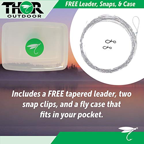 image for Thor Outdoor Topwater Fly Fishing Kit for Bass & Panfish | 14 pc Assor