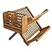 Totally Bamboo Compact Collapsible Bamboo Dish Drying Rack