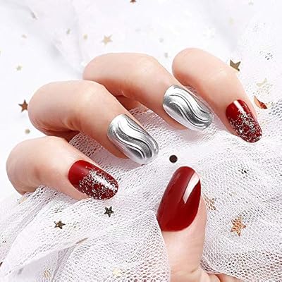 Liarty 224pcs Glossy Almond False Nails Wine Red Short Full Cover Acrylic Fake Nail Tips For Women And Girls Red Buy Online At Best Price In Uae Amazon Ae