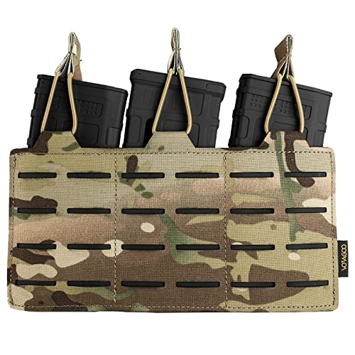 VOTAGOO Tactical Molle Mag Pouch, Single Double Triple Nylon 5.56mm 7