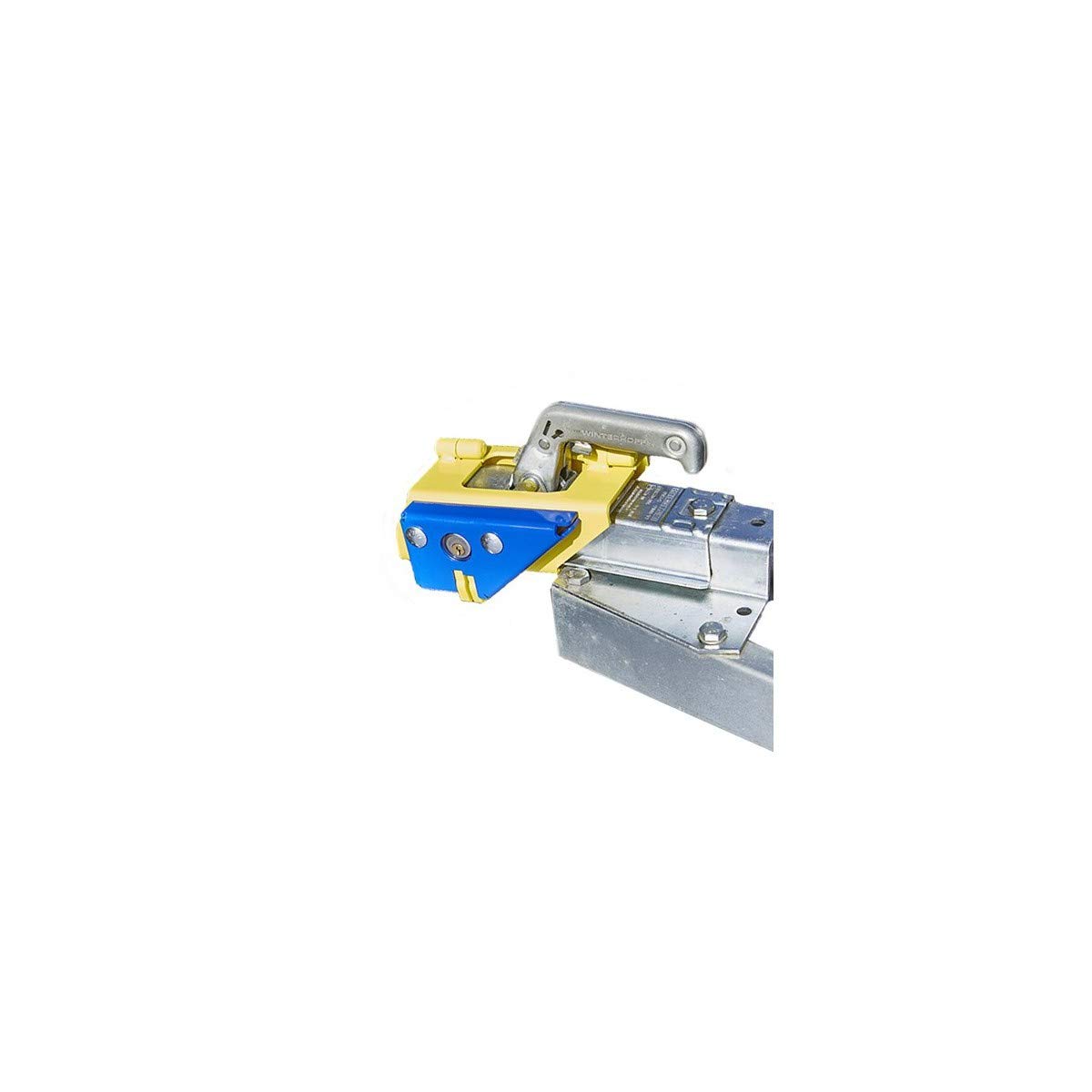 MOTTEZ A073B CADENAS CARENE Trailer Lock with Padlock 'Fairing', Silver