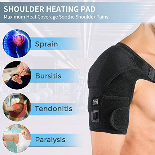 Heated Shoulder Brace, Shoulder Heating Pad 3 Heat Settings with Hot