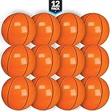 Bedwina Inflatable Basketballs (Pack of 12) 16 inch, Beach Balls for Sports Themed Birthday Parties, Beach Pool Party, Games, Favors, Stocking Stuffers