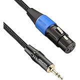 COLICOLY XLR to 3.5mm Cable, Female XLR to 1/8 inch Mini Stereo Jack Aux Microphone Cable Mic Cord - 10ft