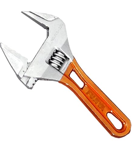 FUJIYA Tools, FLS-53G-F, Short Adjustable Wrench with Grip