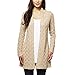 Leo & Nicole Ladies Pointelle Cardigan (X-Large, Linen (Tan))