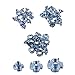 Eowpower 60Pcs 4 Pronged Zinc Plated Tee T-Nut 1/4