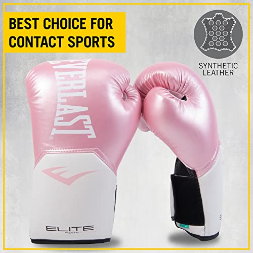 Everlast Elite Pro Style Training Gloves, Pink/White, 12 oz Pricepulse