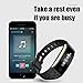 Fitness Tracker,DENISY Wireless Activity Trackers Smart Bracelet with Heart Rate Monitors for IOS Android Activity Watch Wristband.BLACK