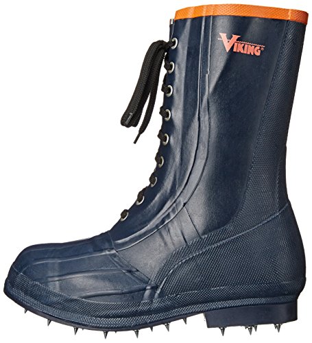 Viking Footwear Spiked Forester Caulk Boot, Black/Orange, 9 M US