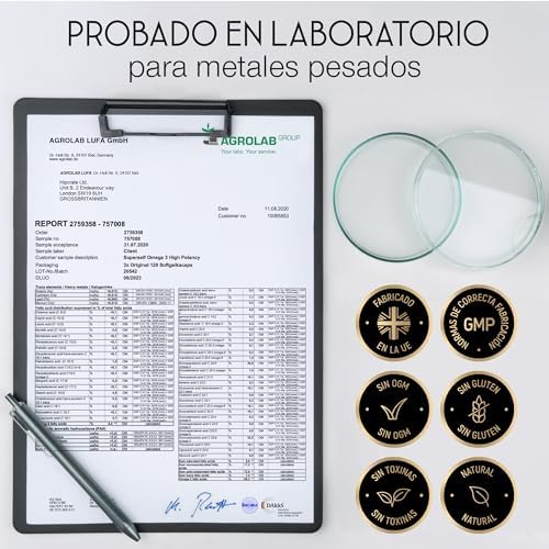Omega 3 Aceite de Pescado - 3000 mg Triple Potencia - 120 Cápsulas Blandas