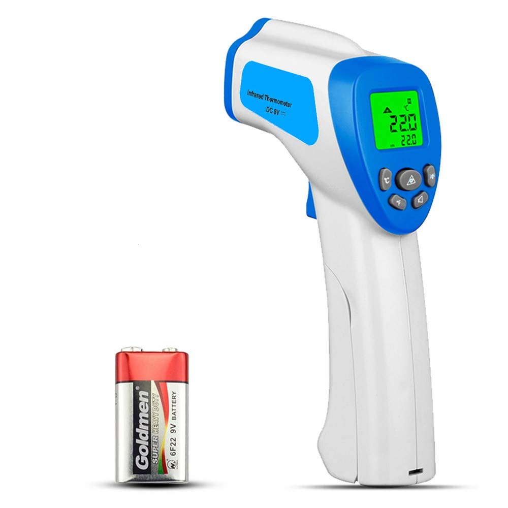 Infrared Thermometer Tester Non-Contact Digital IR Laser Temperature Gun Handheld Instant-Read 32℃ to 43℃ (89.6 to 109.4°F)