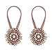 Curtain Tiebacks,Kisstaker 1 Pair Crystal Magnetic Curtain Tiebacks Tie Back Clips Holdbacks Buckle Decorative Drapes (Bronze)