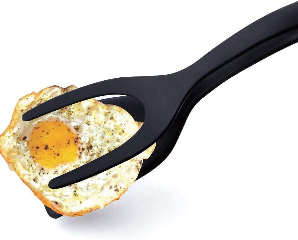 BaiJ Fried Egg Spatula,2 in 1 Silicone Fried Egg Turners Non Stick