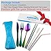 KISSWILL Travel Utensils with Case, Healthy & Eco-Friendly 8 Pieces Rainbow Color Travel Silverware for Hiking Traveling Camping or Lunch Box, Portable Utensil Set, Dishwasher Safe
