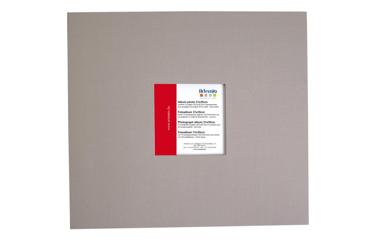 Artemio 30.5 x 30.5 cm ScrapBooking Album, Light Grey