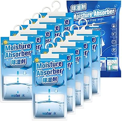 10 Packs x 248g (2.5kg) Deshumidificadores Armarios, 500ml Capacidad