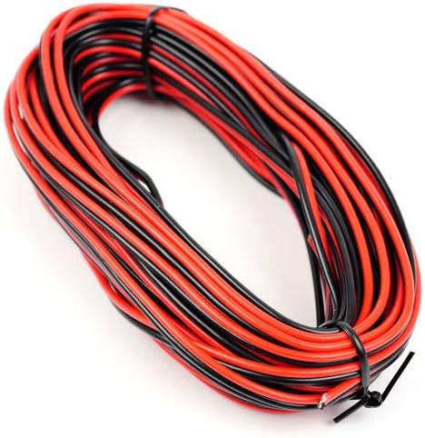 Gaugemaster GM09RB Red/Black Twinned Wire (14 x 0.15mm) 10m, Red,black