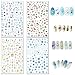 TailaiMei 15 Sheets Christmas Nail Stickers, 7 Sheets Nail Wrap Stickers and 8 Sheets Nail Decals Stickers, Full Wraps Strips and Self-Adhesive Set for DIY Nail Art (1000Pcs)