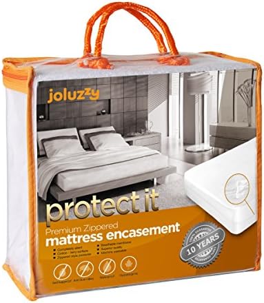 Joluzzy Zippered Mattress Protector - Waterproof Six-Sided Mattress Encasement - Cotton Terry, Breathable, Noiseless, Vinyl-Free, Twin-XL Size