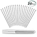 ERKOON 20 Pieces Large-Eye Blunt Needles 2inch Large Eye Sewing Needles Stainless Steel Stitching Needles with Clear Bottle for Leather Projects