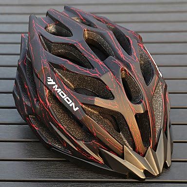 SJ - MOON Cycling Black And Red PC/EPS 27 Vents Light Cycling Helmet