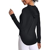 CHALLMOTI Women's Sun Shirt Hoodie Rash Guard Long Sleeve SPF UV Protection T-Shirts UPF 50+ Hiking Quick Dry Lightweight