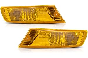 KarParts360 For Jeep Liberty 2005 2006 2007 Park/Signal Light Assembly Driver and Passenger Side Pair w/Bulbs Replaces CH2521143, CH2520143 | 55156766AE | 55156767AE