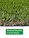 GOLDEN MOON Realistic Artificial Grass Mat 3-Tone Thick Outdoor Turf Rug 1in(25mm) Blade Height Series Green 2'x 5'(10sq ft)